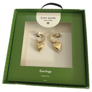 New Kate x Spade Target hoop heart earrings